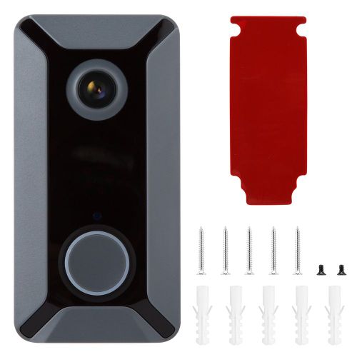 Sonnette sans fil V6 Wi-Fi 720p, camera video, stockage cloud, etanche, securite domestique (gris)