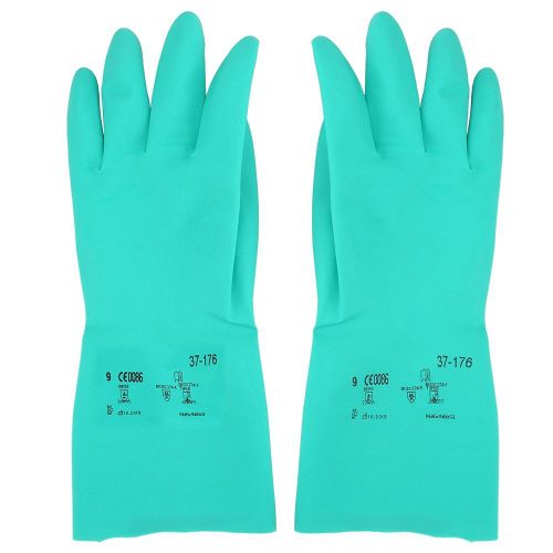 Gants de protection en caoutchouc nitrile industriel, anti-acide, resistants a l'huile et au nettoyage (XL)
