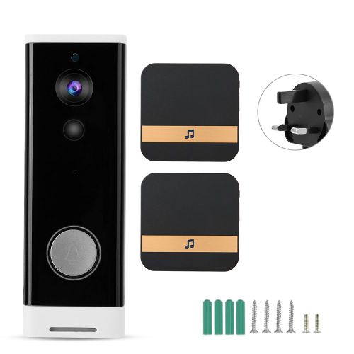 Sonnette video intelligente sans fil 720p HD, interphone infrarouge (WIFI + 2Dingdong UK)