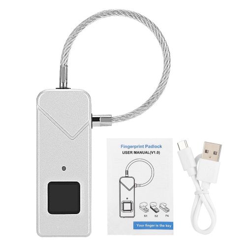 Mini cadenas biometrique etanche sans cle a empreintes digitales pour porte de valise, armoire, argent