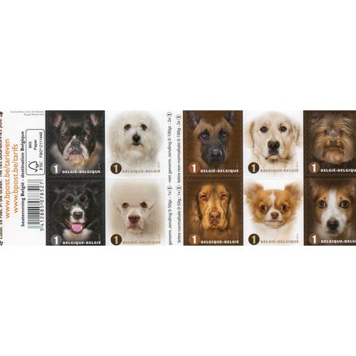 Belgique Timbres Les Chiens 2014