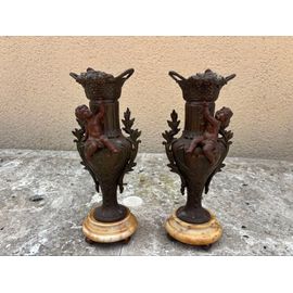 Chandeliers anciens socle marbre