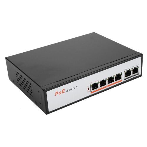Commutateur PoE 100 Mo integre, 6 ports 10 Mbit/s, 10 Mbit/s, pour camera IP IEEE 802.3af 110-240 V AU