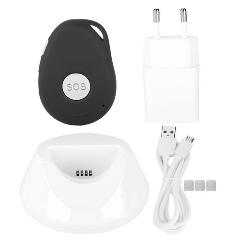 Interphone GPS de securite antichute avec suivi en direct pour personnes agees et enfants, noir, UE