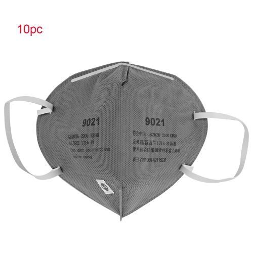 Lot De 10 Masques Respiratoires Anti-Poussiere Anti-Buee Pm2.5 Pliables Pour Protection Du Visage
