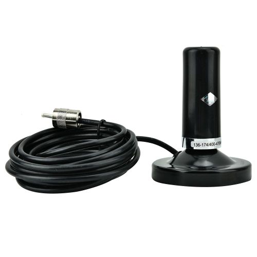 Antenne double bande pour talkie-walkie de voiture, cable coaxial, base de montage magnetique, 9 cm