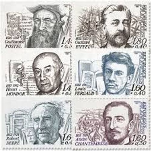 Guillaume Postel, Henri Mondor, Louis Pergaud, Robert Debré, André Chantemesse, Gustave Eiffel Série Comlète Année 1982 N° 2225 2226 2227 2228 2229 2230 Yvert Et Tellier Luxe