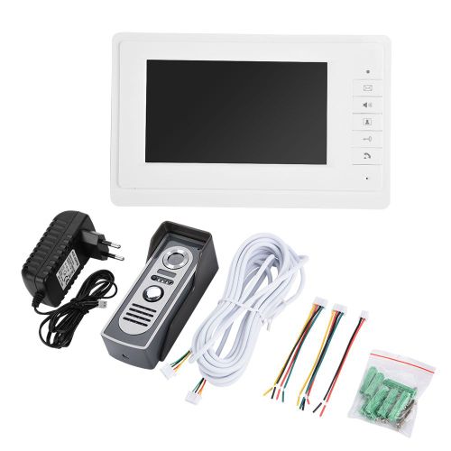 Systeme de securite domestique, sonnette video, interphone filaire, moniteur, sonnette filaire 7 pouces (prise UE)