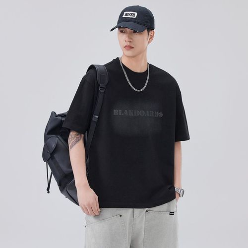 T-Shirt D'été À Manches Courtes En Pur Coton Pour Homme, Polyvalent Et Tendance, Col Rond