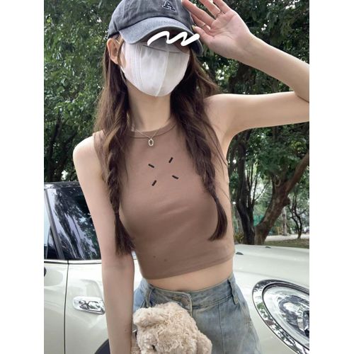 Gilet Blanc D'été Cool, Chic, Court Et Polyvalent Pour Femmes