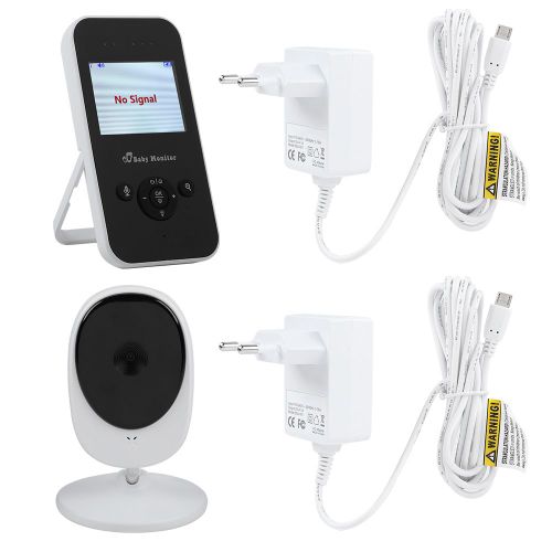 Interphone video et audio pour bebe avec vision nocturne infrarouge de 2,4 pouces, moniteur de temperature, prise UE 100-240 V
