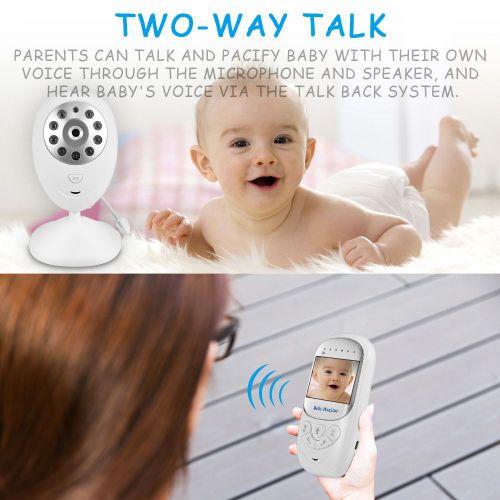 Babyphone Video Sans Fil Lcd 2,4 Pouces, Interphone, Temperature, Vision Nocturne Infrarouge, Camera De Securite, Royaume-Uni