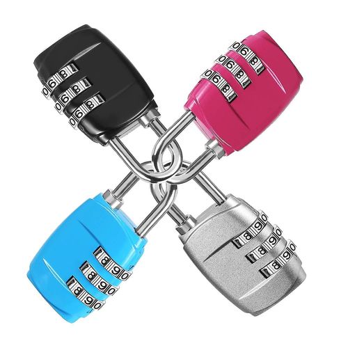Cadenas à bagages, cadenas à combinaison, lot de 4 cadenas à combinaison à 3 chiffres