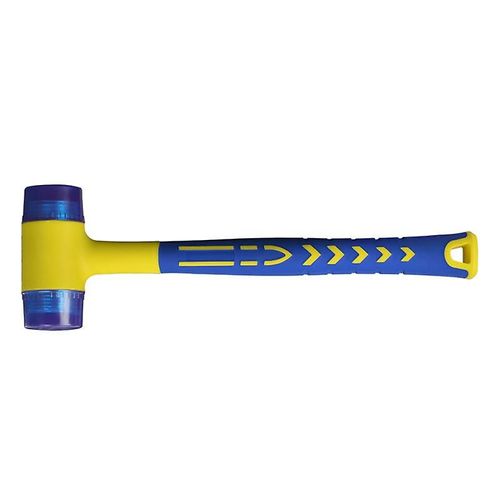 Maillet en caoutchouc, marteau en caoutchouc avec manche en fibre de verre antidérapant, avec double face souple