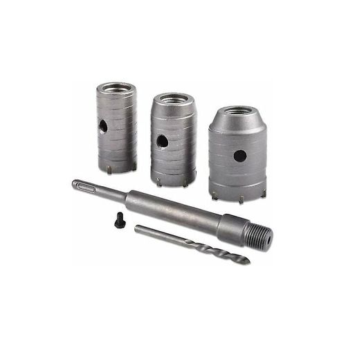 Scie cloche Scie cloche, ensemble de scies cloches 30 mm, 40 mm, 50 mm, scie cloche à béton 350 mm SDS Plus tige d'extension pointe en carbure de tungstène, scie cloche pour brique pierre concassée