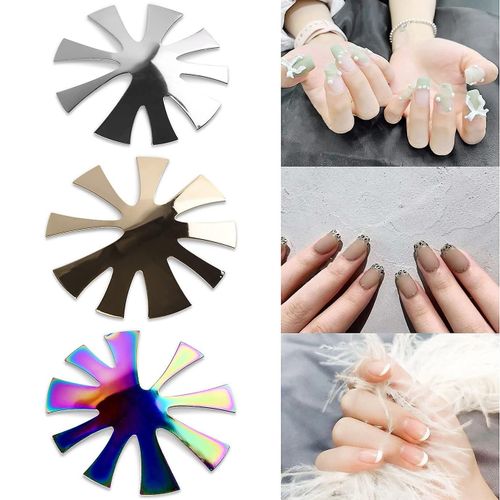 Lot De 3 Coupe-Ongles En Acier Inoxydable Pour French Manucure 