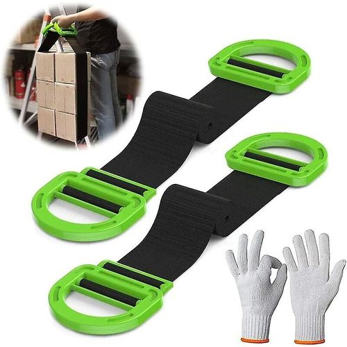 Sangles de levage et de déplacement pour meubles, cartons, matelas de chantier, sangles de levage (2 pièces)