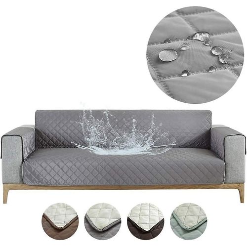 Housse De Canapé Imperméable Et Antidérapante (Gris, 2 Places)