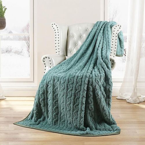 Couverture En Peluche De Haute Qualité, Douce Et Confortable, Jolie Couverture, 120 X 180 Cm (Vert)