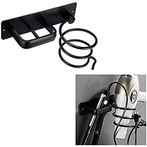 Support de sèche-cheveux, support de sèche-cheveux et de lisseur en aluminium, étagère de rangement murale pour sèche-cheveux, pour salle de bain, chambre à coucher, hôtel