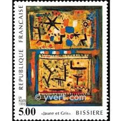 Art : Oeuvre De Roger Bissière Année 1990 N° 2672 Yvert Et Tellier Luxe