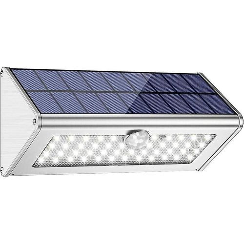 Projecteur Solaire D'extérieur 3 000 Lumens, Étanche Ip65, Sans Fil, 4 500 Mah, 48 Led, Pour Jardin