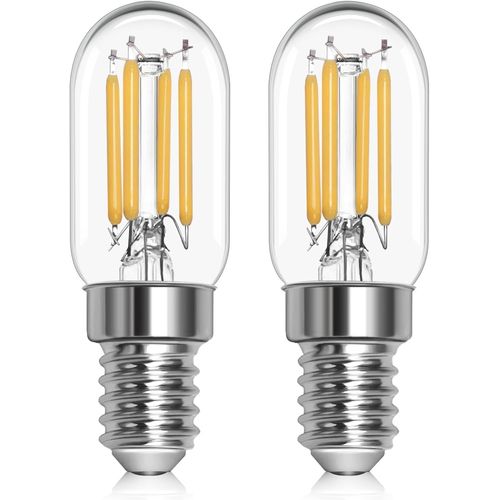 Kal-T22 Ampoules Led E14 Pour Réfrigérateur 2w Blanc Chaud 2700k,Ses Pygmy Bulbs Remplacement Des Ampoules E14 Réfrigérateur 15w, Ac 220-240v, 200 Lumen, Ampoule De Veilleuse À Petite Vis, Pack De 2