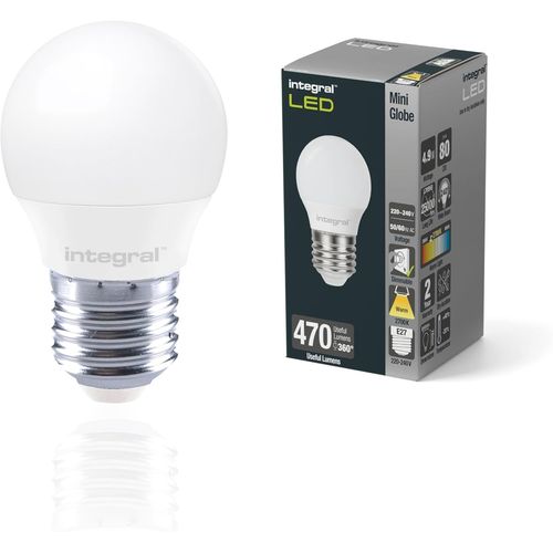 Kal-Ampoule Led - E27 Balle De Golf Chaud 2700k, 470lm, 4.9w(Équivalent À 40w)Ampoule Dépolie Dimmable - Paquet De 2 - Efficace En Énergie, Pour Appliques Murales & Lampes Dans Les Espaces De Vie