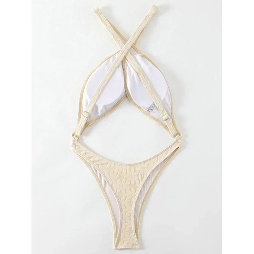 Maillot De Bain Une Pièce Dos Nu Croisé, Micro String Extrême, Pour Femme, Monokini, Taille Haute, Pour La Plage