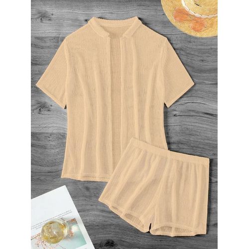 Short À Manches Courtes, Tunique Tricotée Au Crochet, Cache-Maillot De Plage, Robe De Plage, Vêtements De Plage, Maillot De Bain Pour Femme