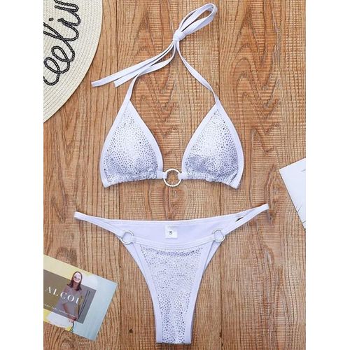 Maillot De Bain Deux Pièces Pour Femme, Ensemble Bikini Brillant Avec Cristaux Et Diamants, Modèle 2025