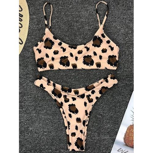 Maillot De Bain Deux Pièces Sexy Léopard Brésilien Pour Femmes, Ensemble Deux Pièces, Taille Haute, Push-Up, 2025