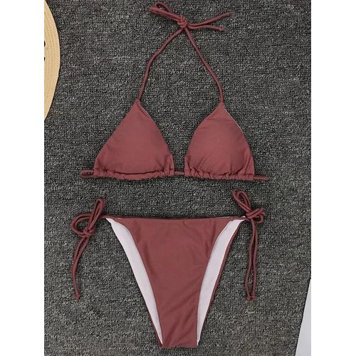 Maillot De Bain Deux Pièces Sexy Pour Femme, Mini-Bikini String, Couleur Néon, 2025