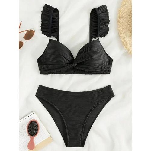 Maillot De Bain Deux Pièces Pour Femme, Soutien-Gorge Push-Up, Effet Froissé, Pour La Plage Ou La Piscine, 2025