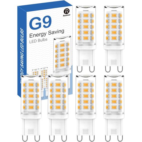 Kal-Ampoule Led G9, Ampoule G9 Led Blanc Chaud 3000k, 5w 560lm Ampoule Led G9 Equivalent 40w Halogène, Économie Dénergie Ampoules G9, Non Dimmable G9 Ampoule, 360 Degrés, Ac220 240v Lampe G9, 6 Paque