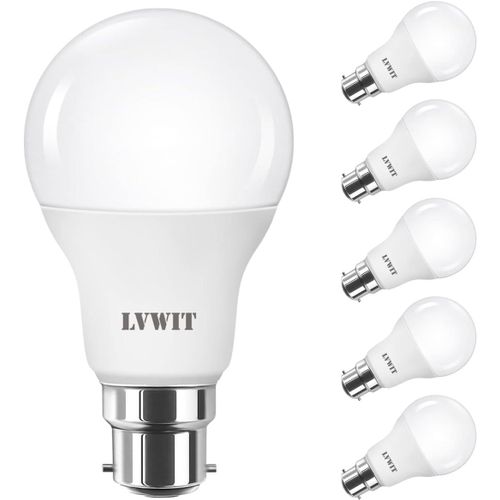 Kal-14w Ampoule Led B22 Baionnette A60, 1521lm, Blanc Froid 6500k, Non-Dimmable Lot De 6