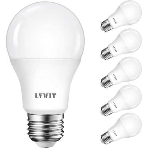 Kal-9.5w Ampoule Led E27, Equivalent À Ampoule Sphérique 75w, Blanc Froid 6500k, Globe A60 Culot E27 1055lm Ultra-Brillante, Ampoule Givré Grosse Vis(Lot De 6)