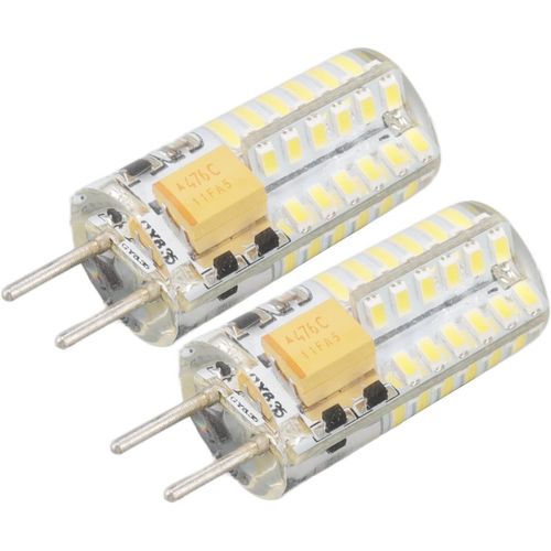 Kal-12v 2 Pièces Gy6.35 Ampoule De Remplacement Protection Des Yeux 6000k 3w 48 Led Ampoule Économie D'énergie Pour Lustre Lampe De Table