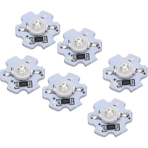 Kal-Puces Led, 25pcs Perles De Lampe Led, Puce Led Haute Puissance 200lm 3w 5v, Lampe Led Smd Puce Ampoule Pour Luminaires De Bricolage, Panneaux Muraux 3d (Lumière Violette Uv)