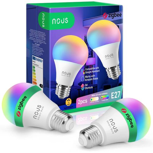 Kal-P3z Ampoule Intelligente Zigbee Rgb E27, Compatible Avec Alexa,Hue Bridge, Google Home, Home Assistant, 16 Millions De Couleurs, Contrôle Vocal Et Par Application, 2700-6500k
