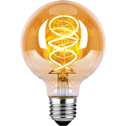 Kal-Ampoule Led E27, Ampoule E27 Vintage Dimmable 4w G80 Ampoule Led E27 Blanc Chaud 2700k 360lm Edison Décorative Rétro Ampoule Vintage Antique Lampe Equivalent À Incandescente 40w, Lot De 1