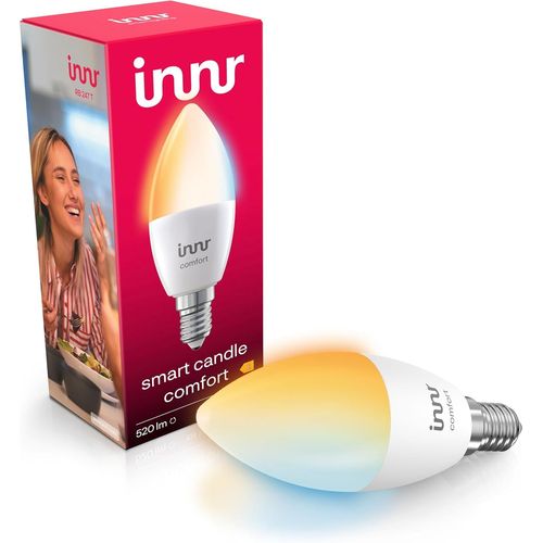 Kal-Ampoule Connectée Zigbee E14 Bougie, Fonctionne Avec Hue* Et Alexa (Pont Requis), Ampoule Blanc Chaud À Froid, Led Lampe, Intensité Variable, 520 Lumens - 1 Pack