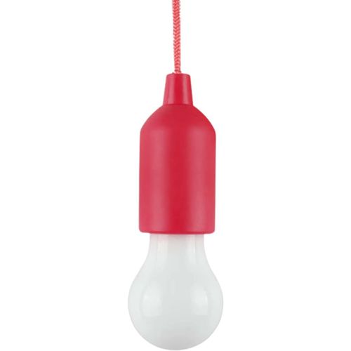 Kal-Ampoule Led Avec Cordon De Tirage, Fonctionne Avec Piles, Lanterne Portable À Suspendre Pour Intérieur Ou Extérieur, Maison, Mariage, Urgence, Camping, Décoration, Fête Dans Le Jardin (Rouge)