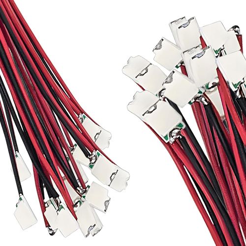 Kal-Lot De 50 Micro Diodes Led Pour Bricolage, Modélisme, Décoration, Mini Diode Électroluminescente Smd 0805 Soudée 20 Ma Avec Câbles Micro Fils De 16 Cm De Long, Blanc Chaud, Rose, Violet, Bleu