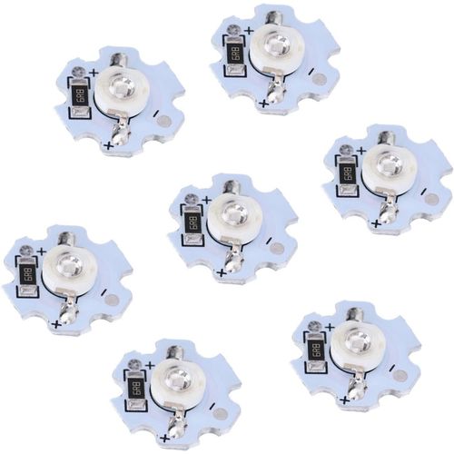 KAL-Perles De Lampe, 25 Puces Led Axd-1W-5V, Ampoule À Puce Led 5V, Perles De Lampe Led Haute Puissance 200Lm 1W Pour Luminaires De Bricolage, Panneaux Muraux 3D (Lumière Violette Uv)