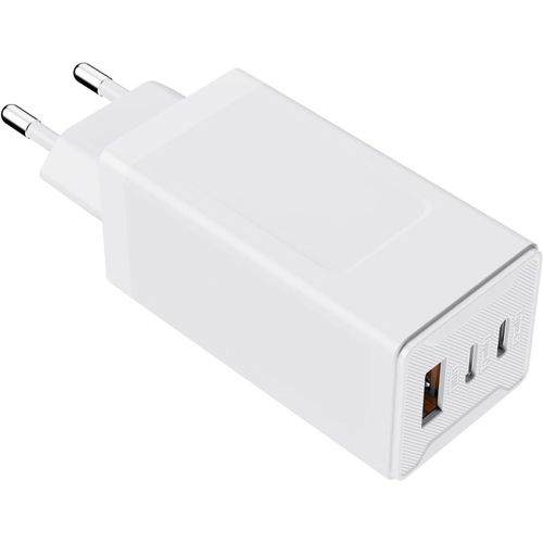 KAL-Chargeur Usb C 65 W Charge Rapide, Chargeur Type C Gan 3 Ports, Adaptateur Usb C Secteur Prise Type C Mural Compact Pour Ipad Pro, Macbook, Tablet, Samsung Galaxy, Apple, Huawei, Xiaomi, Blanche