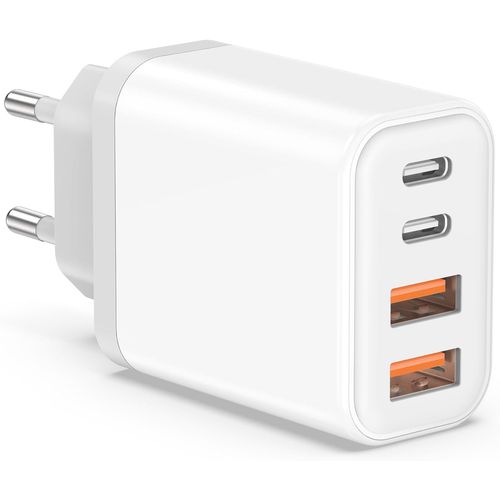 Kal-Chargeur Usb C Rapide - 45w Usbc Multi Prise Replacement For Iphone 16 15 14 13 12 11 Pro Max Se 2020 Xs Xr X 8 Plus, Pad, 4-Port Chargeur Rapide Type C Secteur Adaptateur Mural Alimentation