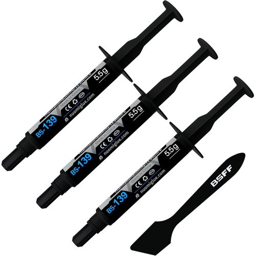 KAL-Pâte Thermique, 16.5G Avec Toolkit De Pâte Pour Cpu, Pâte Thermique Pour Dissipateur Thermique Pour Ic/Processeur/Cpu/Tout Refroidisseur, Haute Performance À Base De Carbone