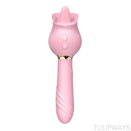 Masturbateur Adulte Sensation Langue, Rétractable Avec Ventouse, Rose