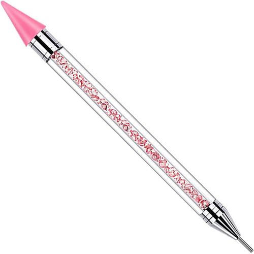 Kal-Pièce Dotting Stylo Selecteur,Stylo À Ongles,Double Extrémité Nail Art Brushes,Pinceaux En Détail À Ongles,Pinceau Nail Art Ongles,Pour Outil De Diy Nail Art Outils De Manucure(Rose Rouge) 